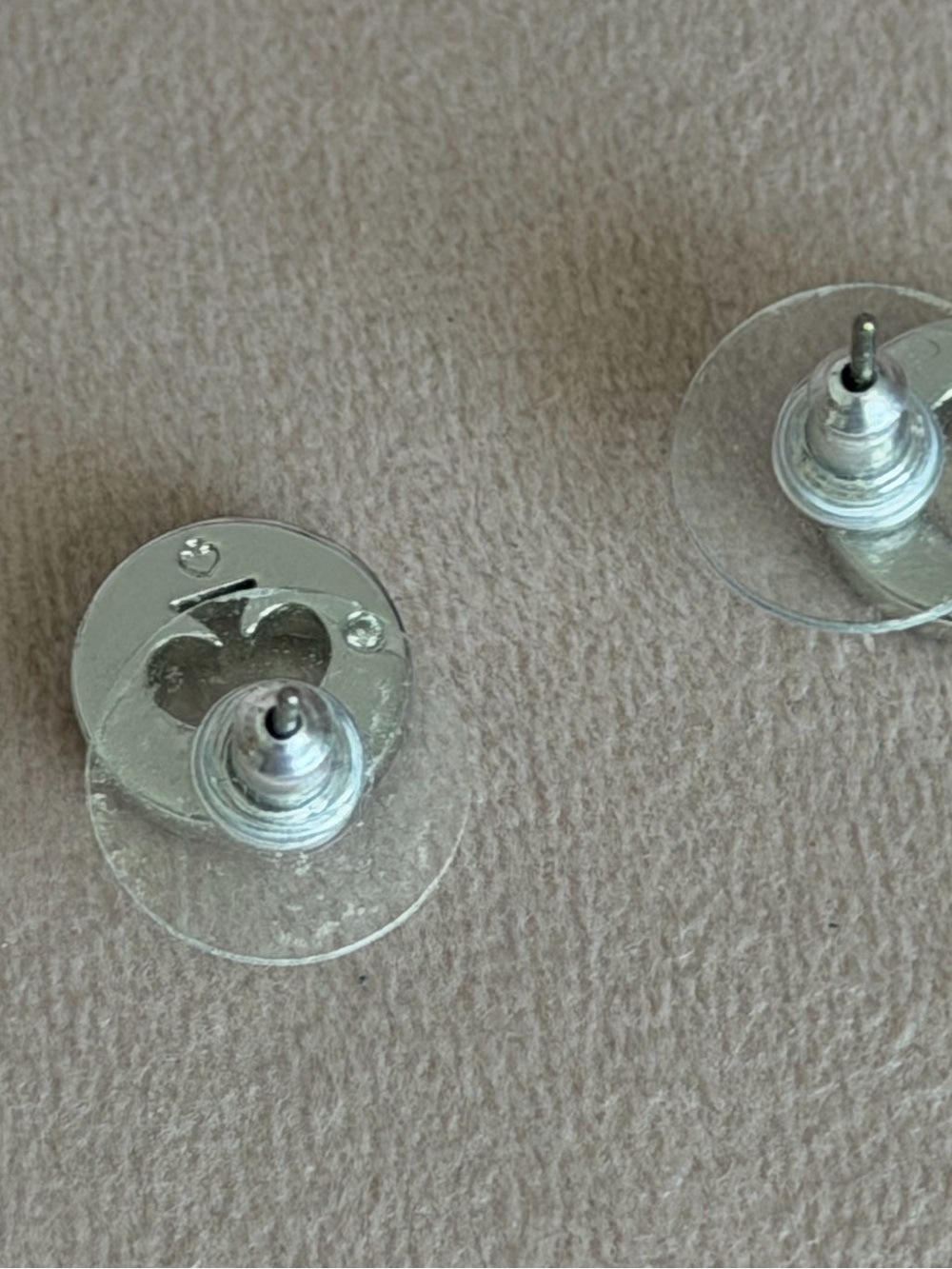 kate spade silver spade logo crystal halo stud earrings - Picture 7 of 7